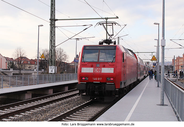 DB Baureihe 146 im Bahnhof Dresden-Pieschen