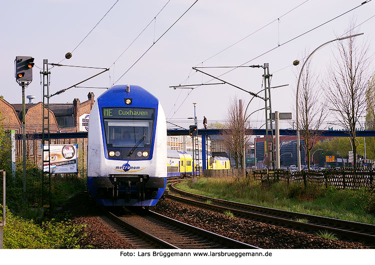 Metronom Steuerwagen bei Hamburg-Harburg