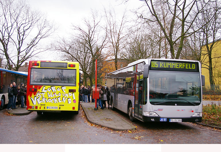 Die Bushaltestelle Lurup Neißestraße