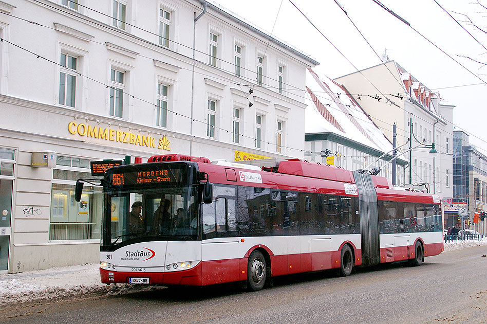 Obus in Eberswalde Am Markt Haltestelle