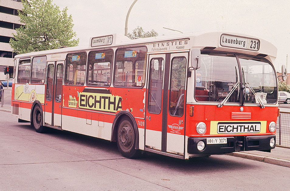 VHH Bus 7409 auf dem ZOB in Hamburg-Bergedorf