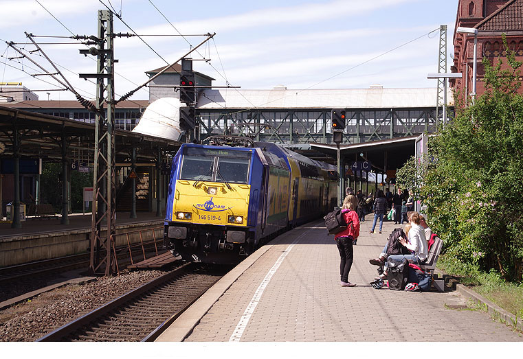 Die Baureihe 146 im Einsatz beim Metronom - Bahnhof Hamburg-Harburg