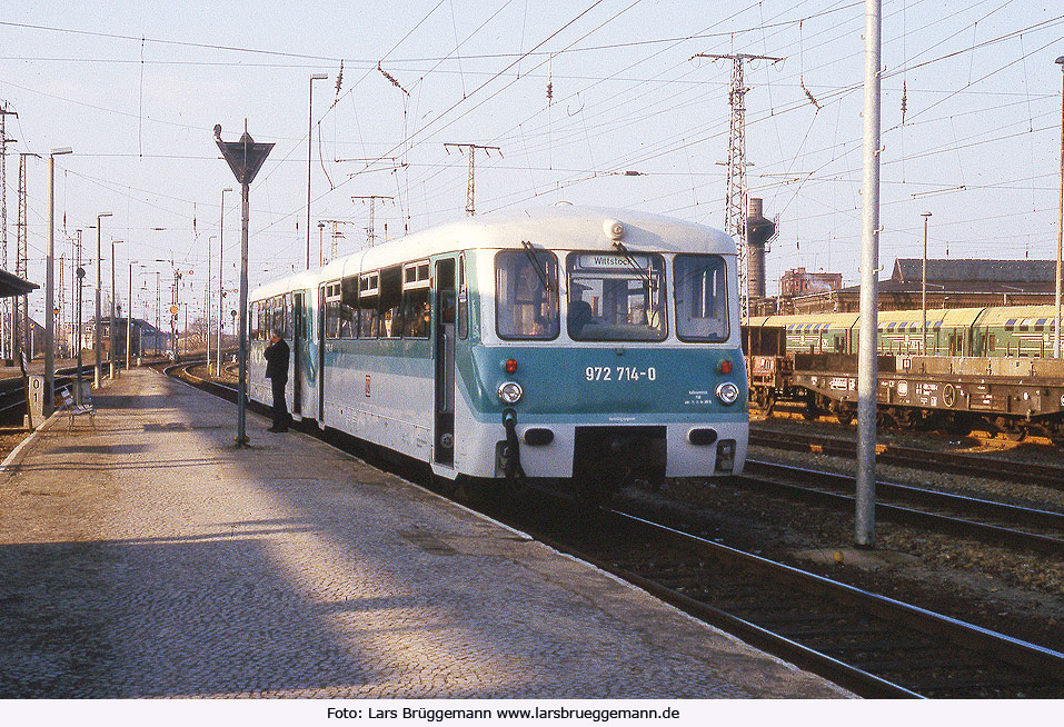Ferkeltaxen der Baureihe 772 in Wittenberge