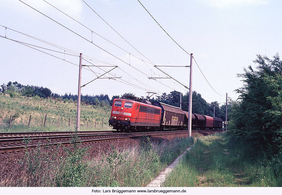 DB Baureihe 151 am Bahnhof Friedrichsruh