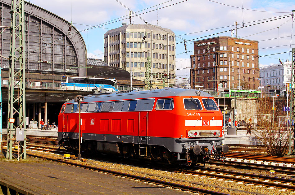 DB Baureihe 218 - Lok 218 474 in Hamburg Hbf