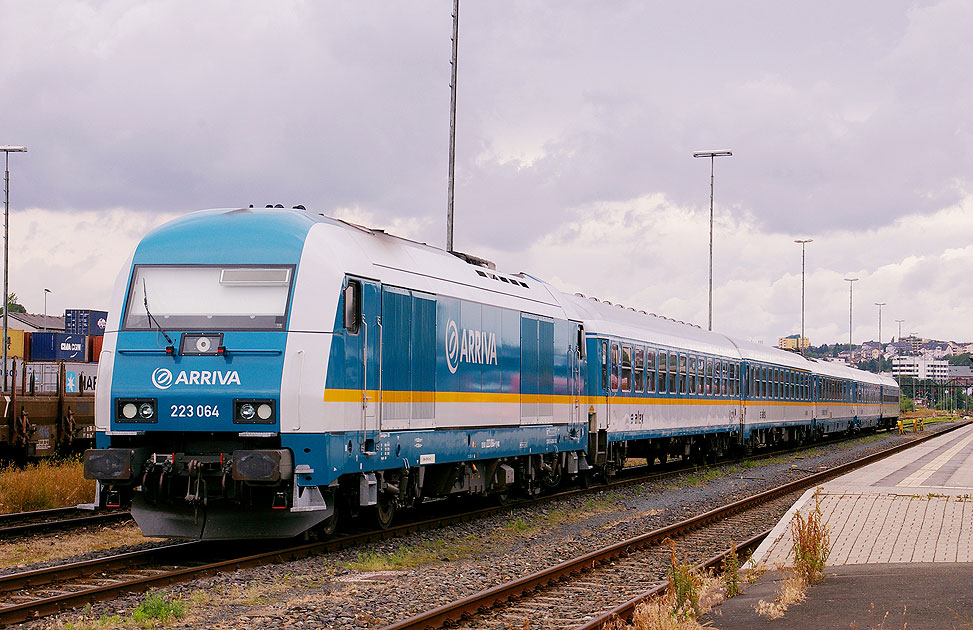 Ein Arriva / Alex Eilzug in Hof Hbf in Bayerm