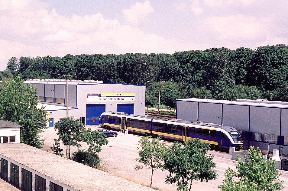 Ein OME Desiro im Betriebswerk Neubrandenburg