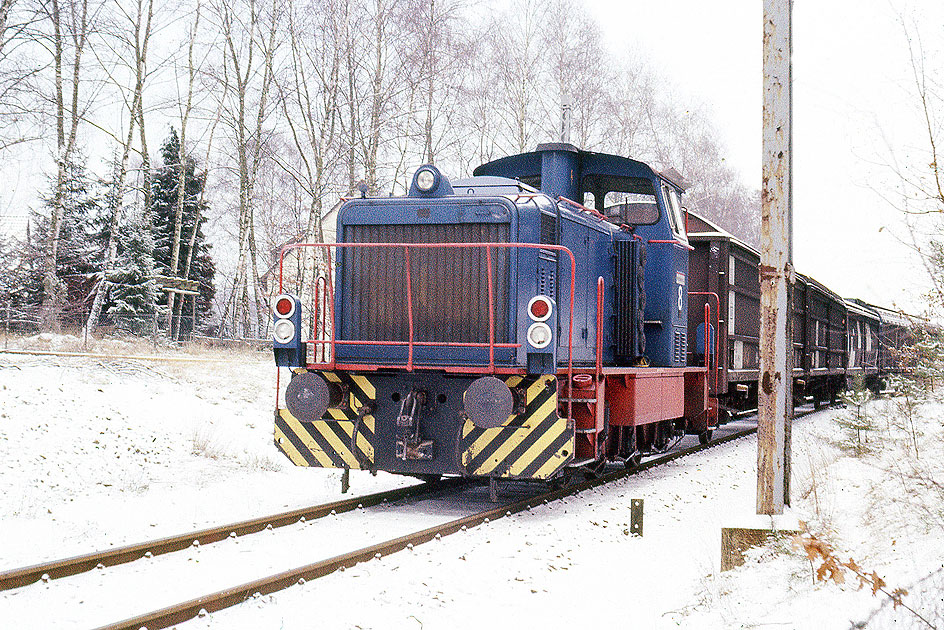 Die Lok 8 der Werkbahn Wolff Walsrode in Bomlitz