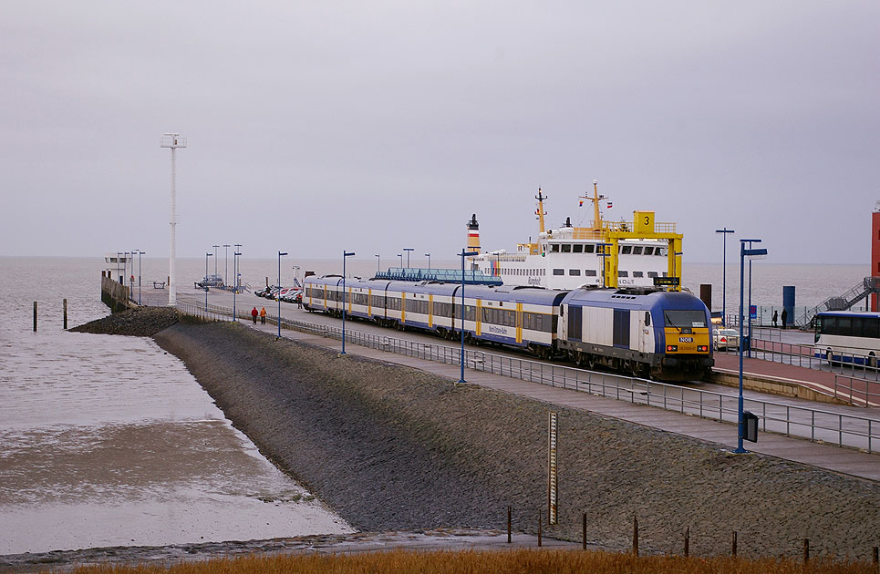 NOB Sonderzug in Dagebüll Mole