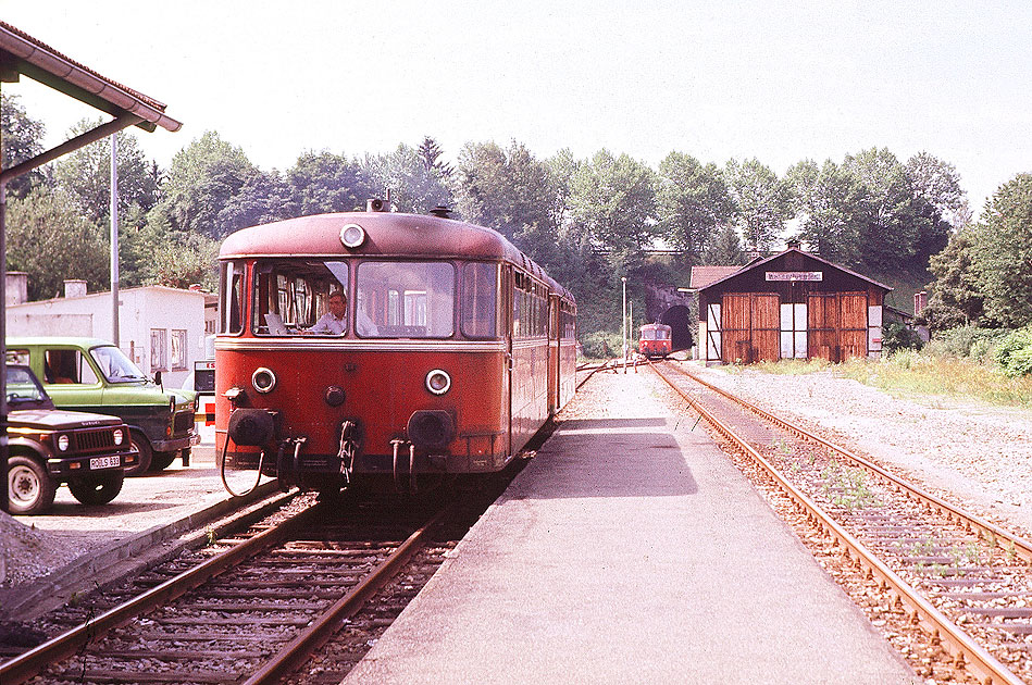 Schienenbusse der Baureihe 798 in Wasserburg Stadt