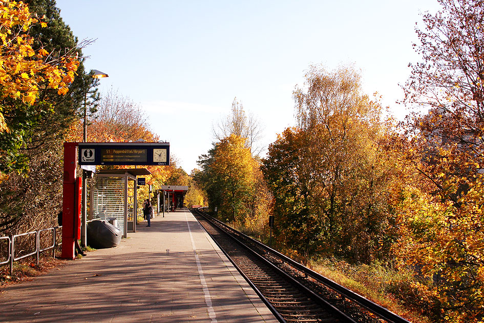 Der Bahnhof Iserbrook der Hamburger S-Bahn