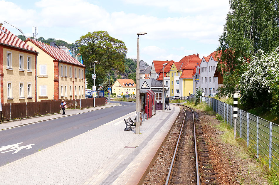 Der Bahnhof Freital-Coßmannsdorf an der Weißeritztalbahn