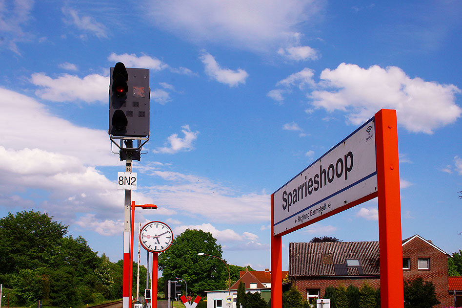 Der Bahnhof Sparrieshoop an der A3 oder EBO