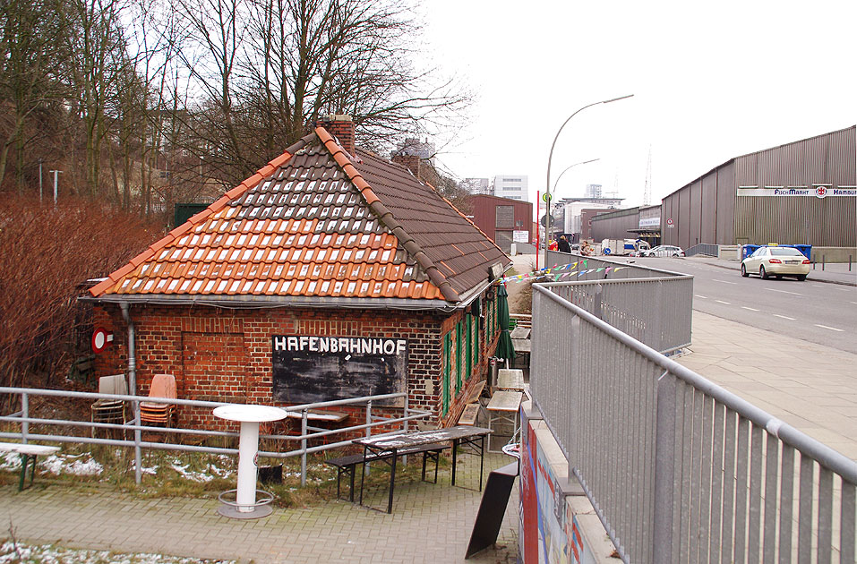 Der Hafenbahnhof in Altona, ein Gebäude der ehemaligen Altonaer Hafenbahn