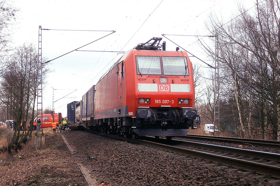 Zugunglück zwischen Tornesch und Elmshorn - Die Lok 185 097-3 - Baureihe 185