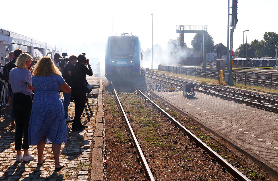 Die Vorstellung vom Wasserstoffzug bei der EVB dem Ilint von Alstom