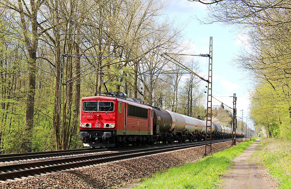 Eine Lok der Baureihe 155 in Prisdorf