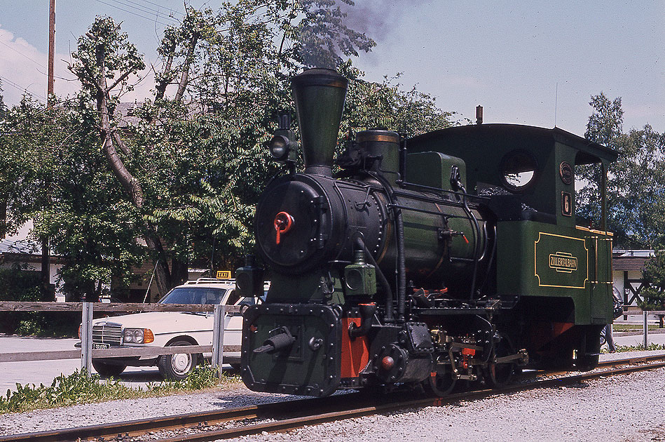 Die Lok 6 der Zillertalbahn im Bahnhof Mayrhofen