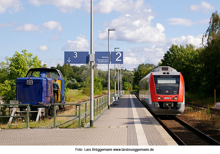 Vias Itino Triebwagen im Bahnhof Darmstadt Ost