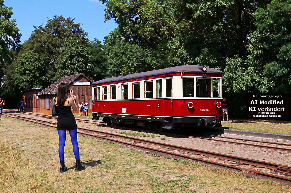 Der DEV T42 im Bahnhof Heiligenberg