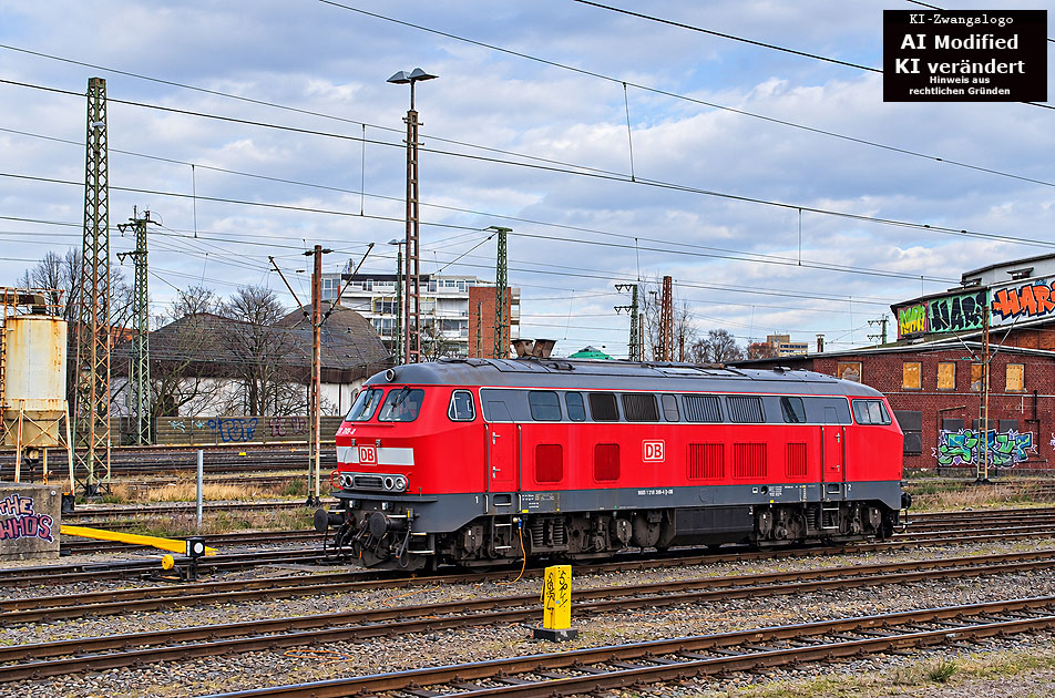 Die 218 396-0 im Bw Hannover Hbf