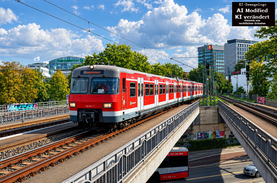 Eine S-Bahn der Baureihe 420 im Dammtorbahnhof in Hamburg