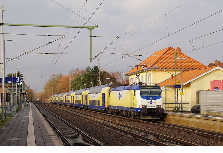 Ein Metronom im Bahnhof Bienenbüttel