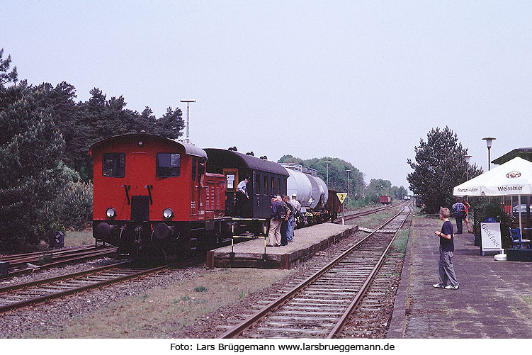 AVL Lok DL 601 im Bahnhof Drögennindorf