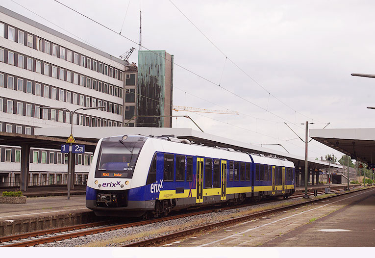 Der Erixx-Triebwagen 622 720 in Braunschweig Hbf