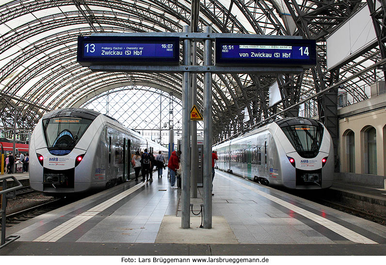 MRB Triebwagen in Dresden Hbf