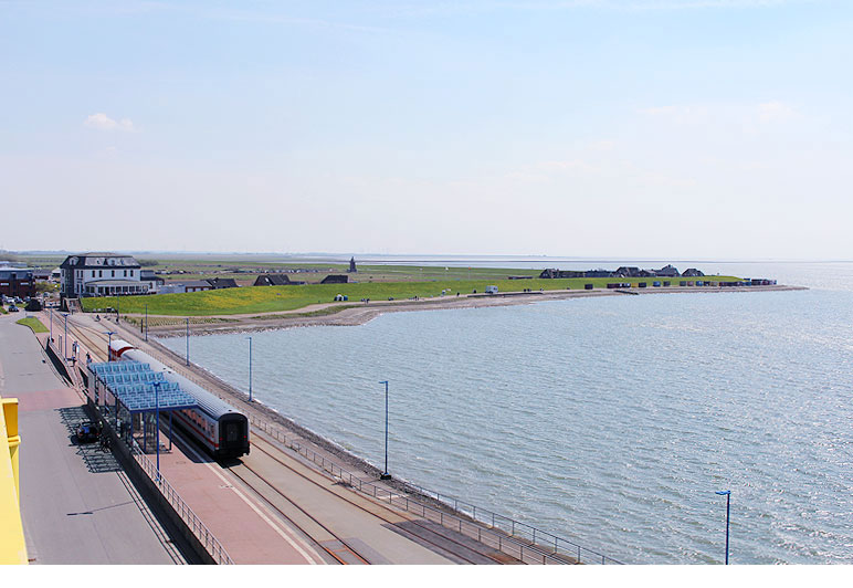 Der Bahnhof Dagebüll Mole an der Nordsee