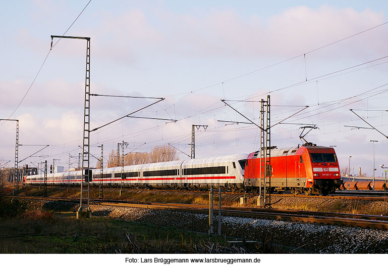 Die DB Baureihe 101 mit dem Metropolitan in Hamburg Tiefstack