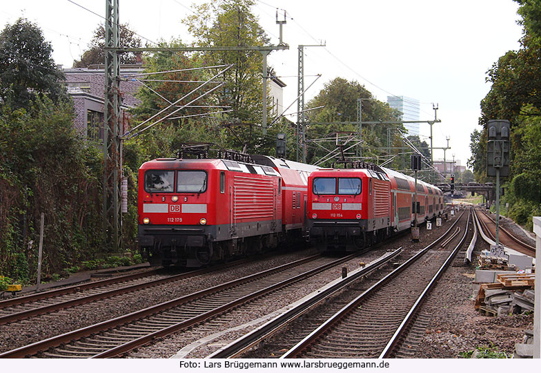 DB Baureihe 112 am Bahnhof Hamburg Landwehr