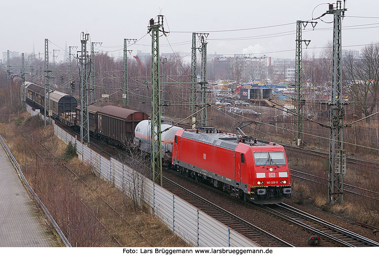 Die DB Baureihe 185 in Hamburg auf dem Güterbahnhof Rothenburgsort