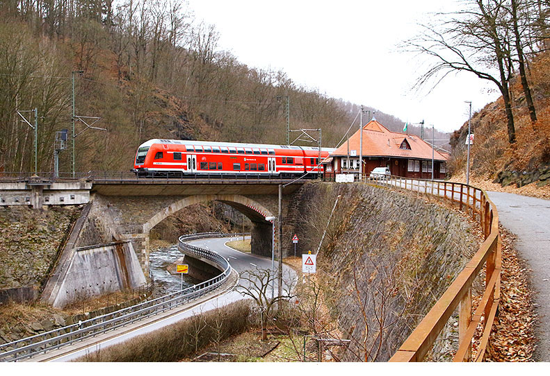 Der Bahnhof Edle Krone an der Tharandter Rampe