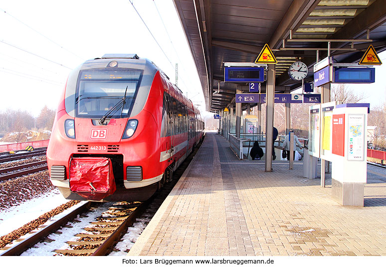 Die DB Baureihe 442 im Einsatz bei der S-Bahn Dresden im Bahnhof Dresden-Reick