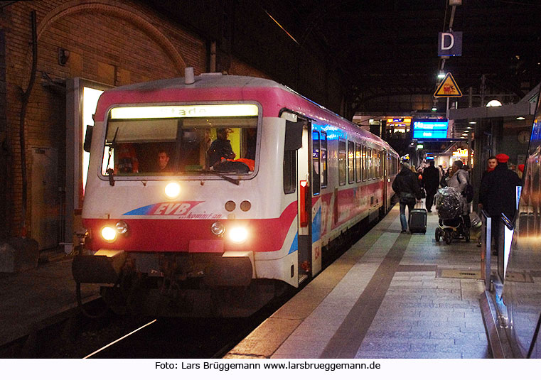 EVB-Ersatzzug für den Metronom - Baureihe 628 in Hamburg Hbf
