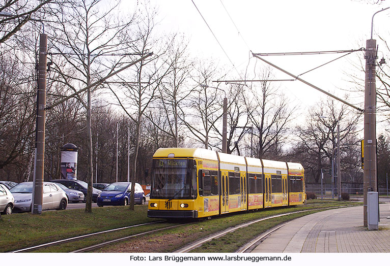 Die Haltestelle Georg-Palitzsch-Straße in Dresden - Straßenbahn