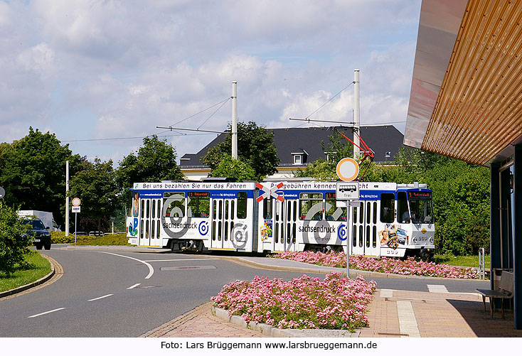 Plauen Straßenbahn- Haltestelle Oberer Bahnhof - Tatra