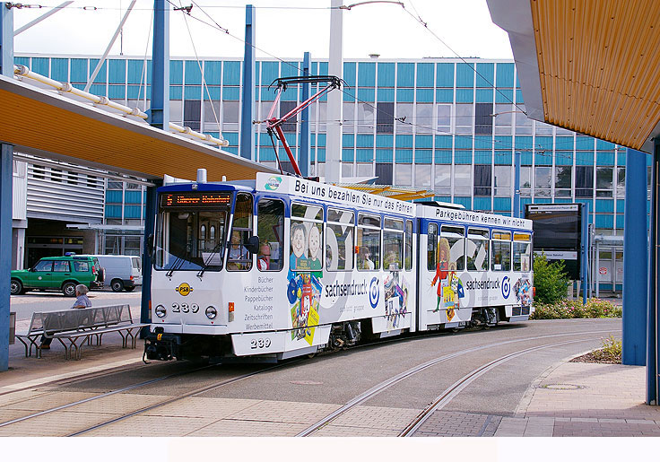 Straßenbahn Plauen - Haltestelle Oberer Bahnhof - Tatra