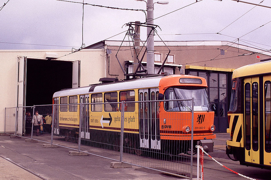 Die Straßenbahn in Dresden - Schienenschleifwagen Betriebshof Trachenberge