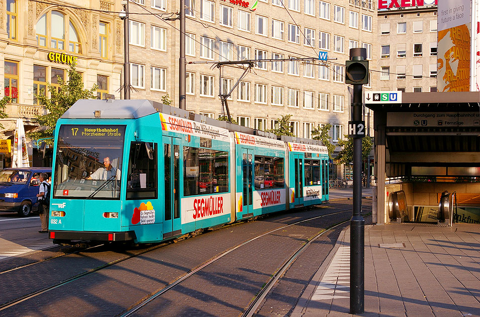 Die Straßenbahn in Frankfurt am Main am Hauptbahnhof