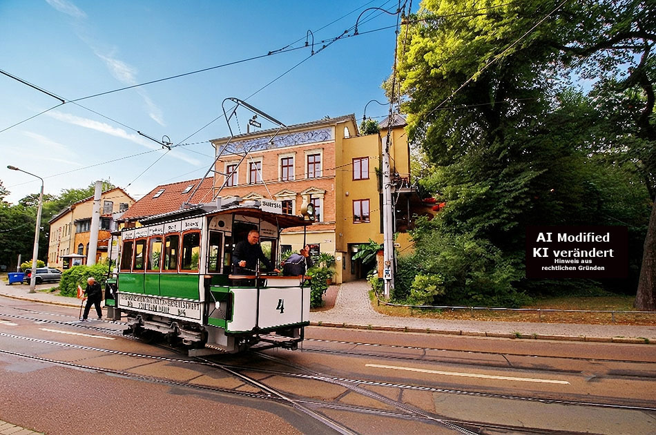 Die Stra&szlig;enbahn in Halle - Museumswagen 4 - Stra&szlig;enbahn Altenburg