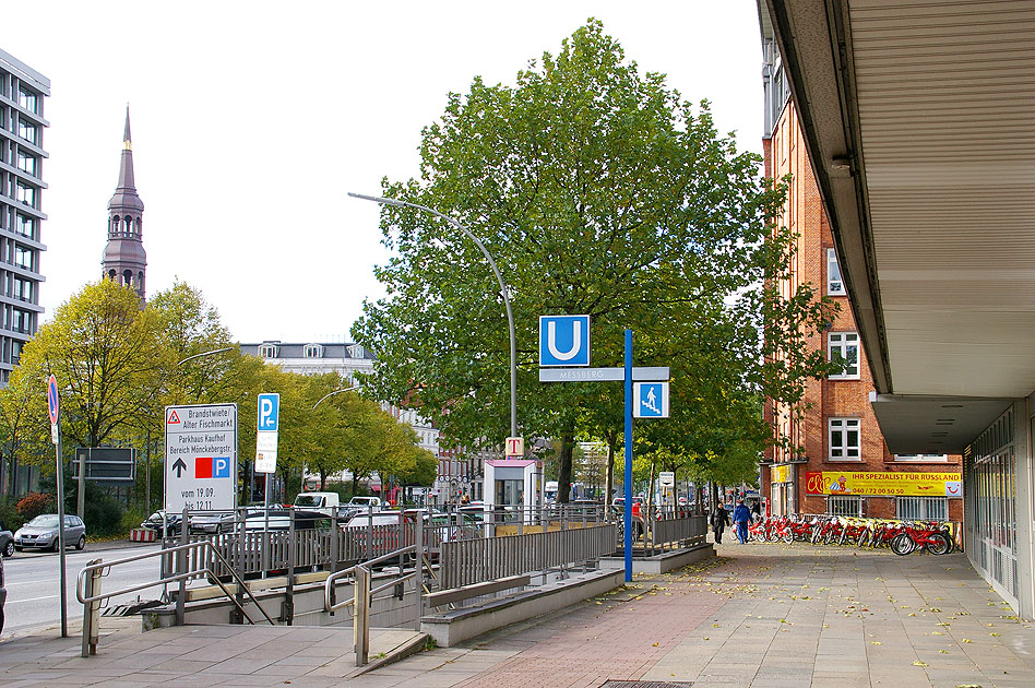 Bahnhof Meßberg der Hamburger U-Bahn - Hochbahn