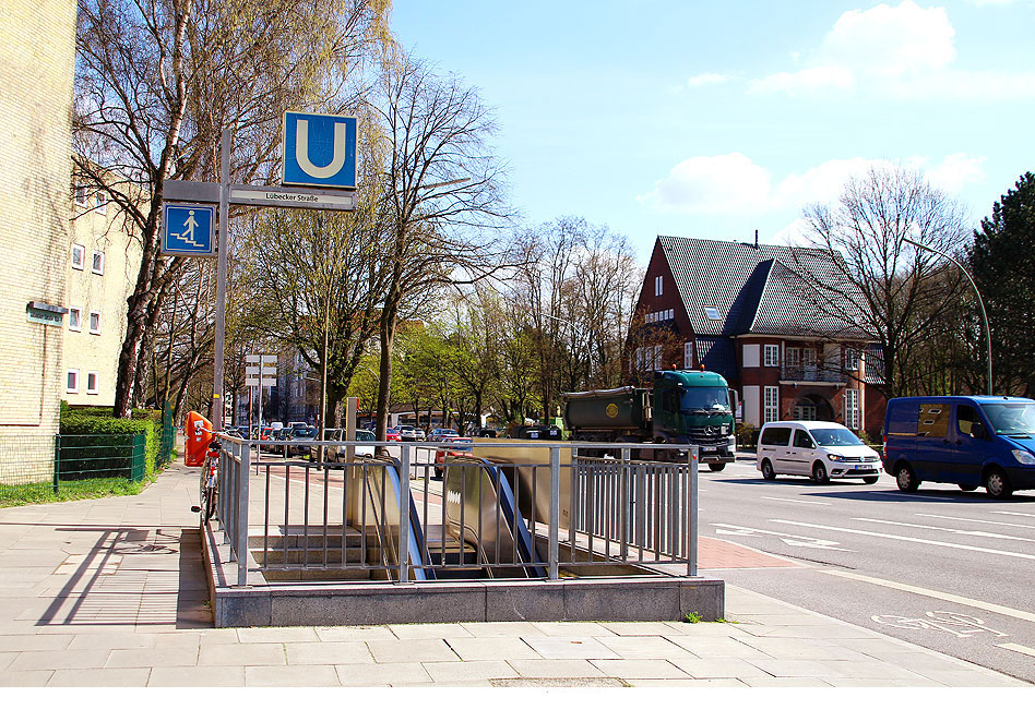 Die U-Bahn Haltestelle Lübecker Straße