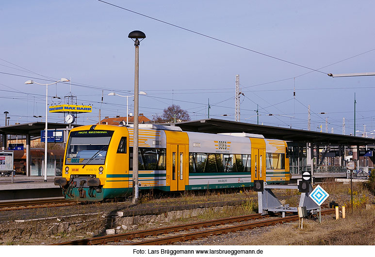 Ein ODEG Regio Shuttle von Stadler in Eberswalde Hbf