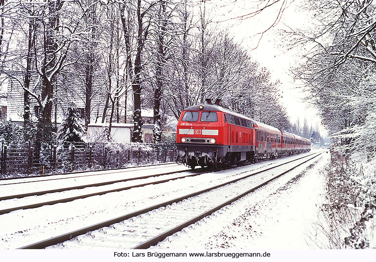 DB Baureihe 218 in Hamburg im Schnee