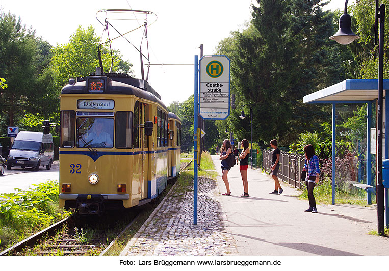 Haltestelle Goethestraße Woltersdorfer Straßenbahn