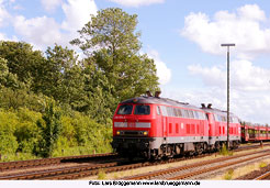 DB Baureihe 218 in Niebüll - Lok 218 376-2