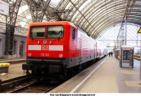 DB Baureihe 112 in Dresden Hbf